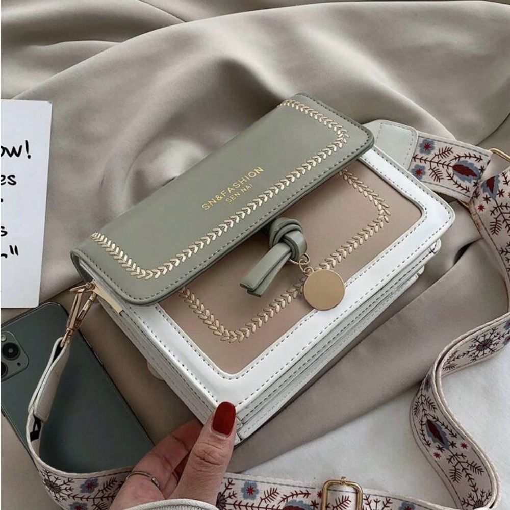 Boho Sage, Cream, White, & Gold Women's Bag